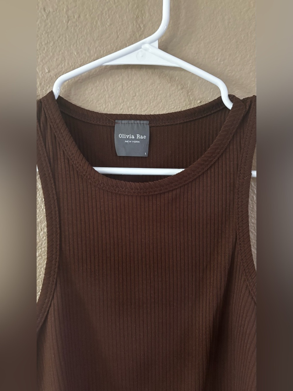 Olivia Rae Chocolate Ribbed Tank